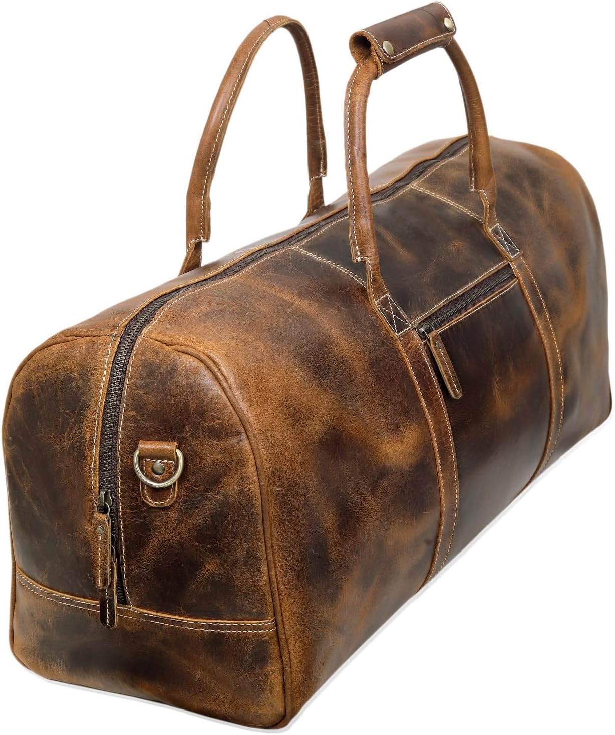 Leather Travel Duffel Bags for Men and Women Full Grain Leather Overnight Weekend Leather Bags Sports Gym Duffle