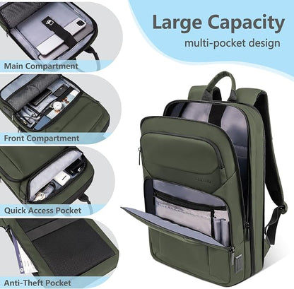 Backpack for Men Slim & Expandable Travel Laptop Backpack - Image 4