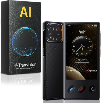 Language Translator Device 2025, AI & ChatGPT & No WiFi Needed, Real-Time Two Way Voice/Photo Translation, 148+ Languages Offline/Online, Portable for Business, Learning & Global Travel