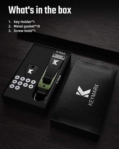 Key Organizer for Men Compact Key Holder Minimalist Key Case Metal Key Chain Key Holder for Keychain Secures 2-5 Keys