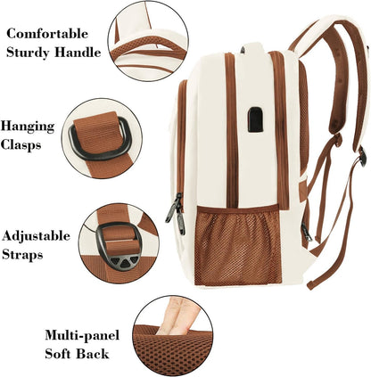 MATEIN 15.6inch Travel Laptop Backpack, Cute Anti Theft Slim Sturdy Laptops Backpack with USB Charging Port, Water Resistant College Computer Bag Gift for Men & Women Nurse