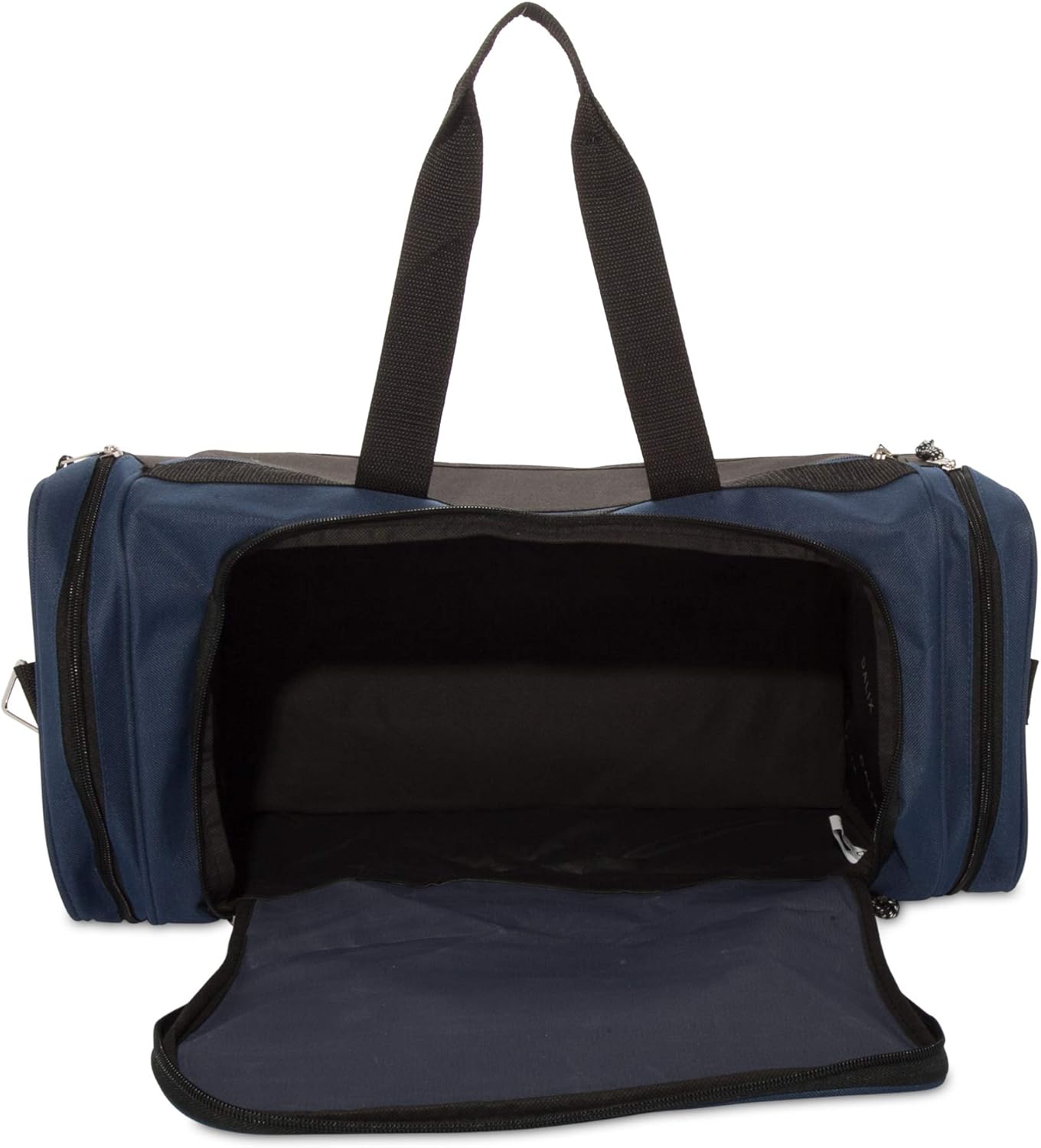 DALIX 21" Blank Sports Duffle Bag Gym Bag Travel Duffel with Adjustable Strap in Navy Blue