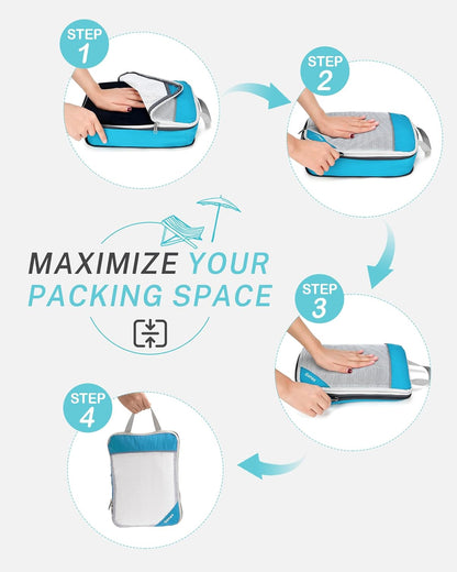 Compression Packing Cubes, Gonex Extensible Storage Mesh Bags Organizers