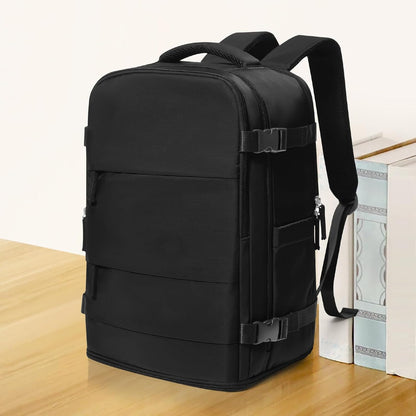 coowoz Travel Backpack Carry On for Women Man Black Gym Backpack with Laptop Compartment Mochila de Viaje Teacher Personal Item Backpacks Rucksack Airplane Accessories Must Haves Small