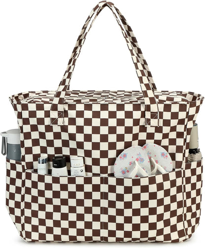 Waterproof Beach Tote Pool Bags for Women Ladies Extra Large Gym Tote Carry On Bag With Wet Compartment for Weekender Travel