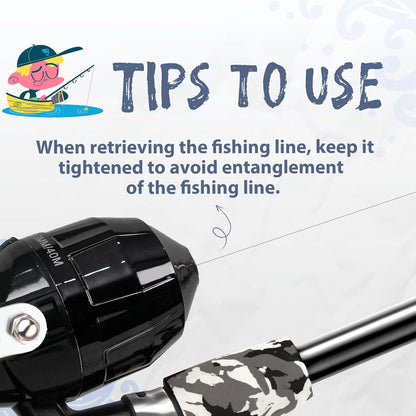 Kids Fishing Pole, Portable Telescopic Kids Fishing Poles for Boys and Girls, Fishing Rod and Reel Combo Kit with Tackle Box, and Fishing Net, Best Fishing Pole for Toddler Youth