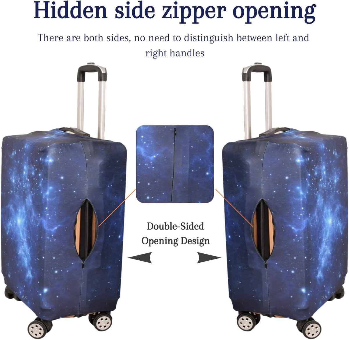 Luggage Cover, Protective Washable Suitcase Cover - Travel Elastic Spandex Suitcase Protector Fits 19 to 20 Inch Galaxy