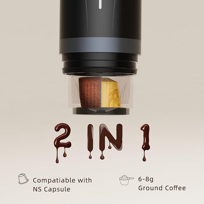 Portable Espresso Maker, Self-Heating Electric Mini Coffee Machine, 20 Bar - Image 3