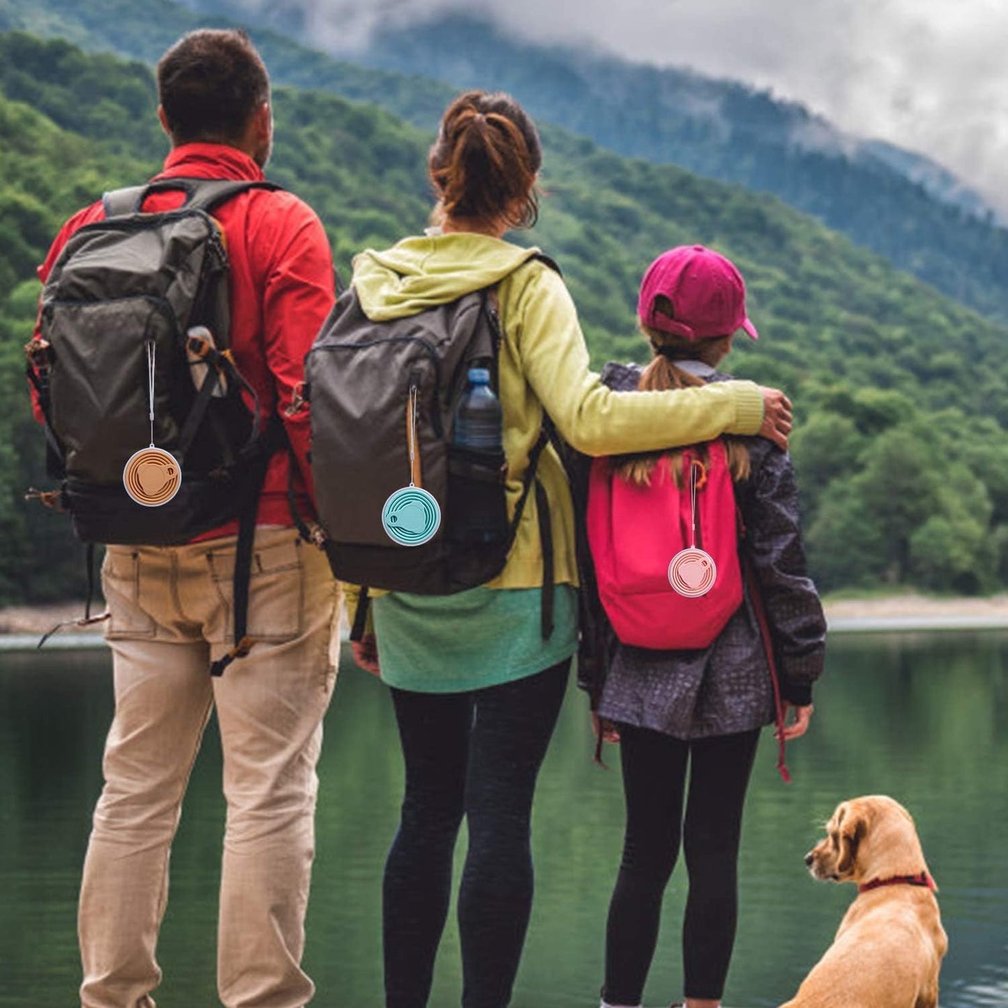 IYYI Collapsible Cups for Traveling, Silicone Collapsible Cups, Camping Mugs, Foldable Cup, Folding Cup for Camping, Hiking, Outdoors, Travel (Gray-Green)