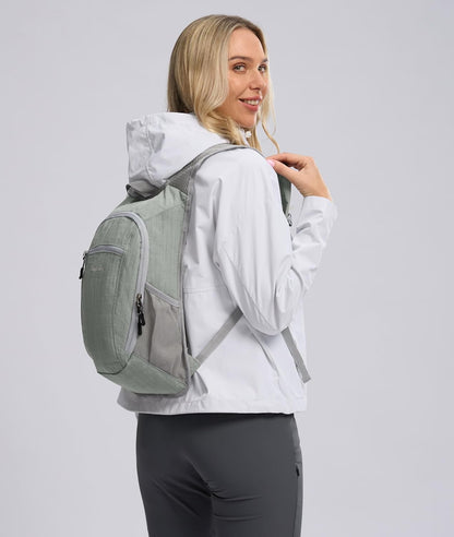 10L Small Hiking Backpack Travel Daypack Lightweight Packable Back Pack for Women Men(Light Grey)