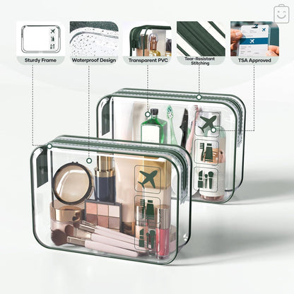 Veken 11 Set Compression Packing Cubes for Travel Essentials,Compressible Expandable Large Luggage Suitcase Organizer Bags for Clothing,Durable Space Saver Storage Bags with Toiletry Bags(Dark Green)