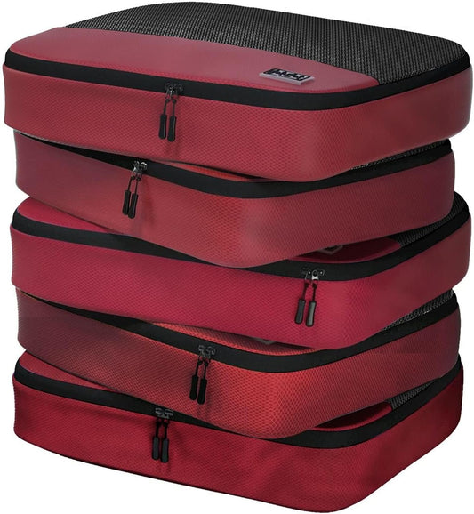 5pc Large Packing Cubes for Suitcases - Travel Packing Organizers for Carry on Suitcase - Luggage Packing Cubes for Travel - Set of Packing Bags for Suitcases