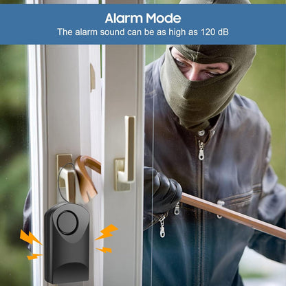 120db Touch Sensor, Door Handle Alarm, Anti Theft Vibration Triggered Portable Door Security Alarm for Doors for Kids, Toddler, Elderly, Hotel, Travel, Bedroom, Ghost