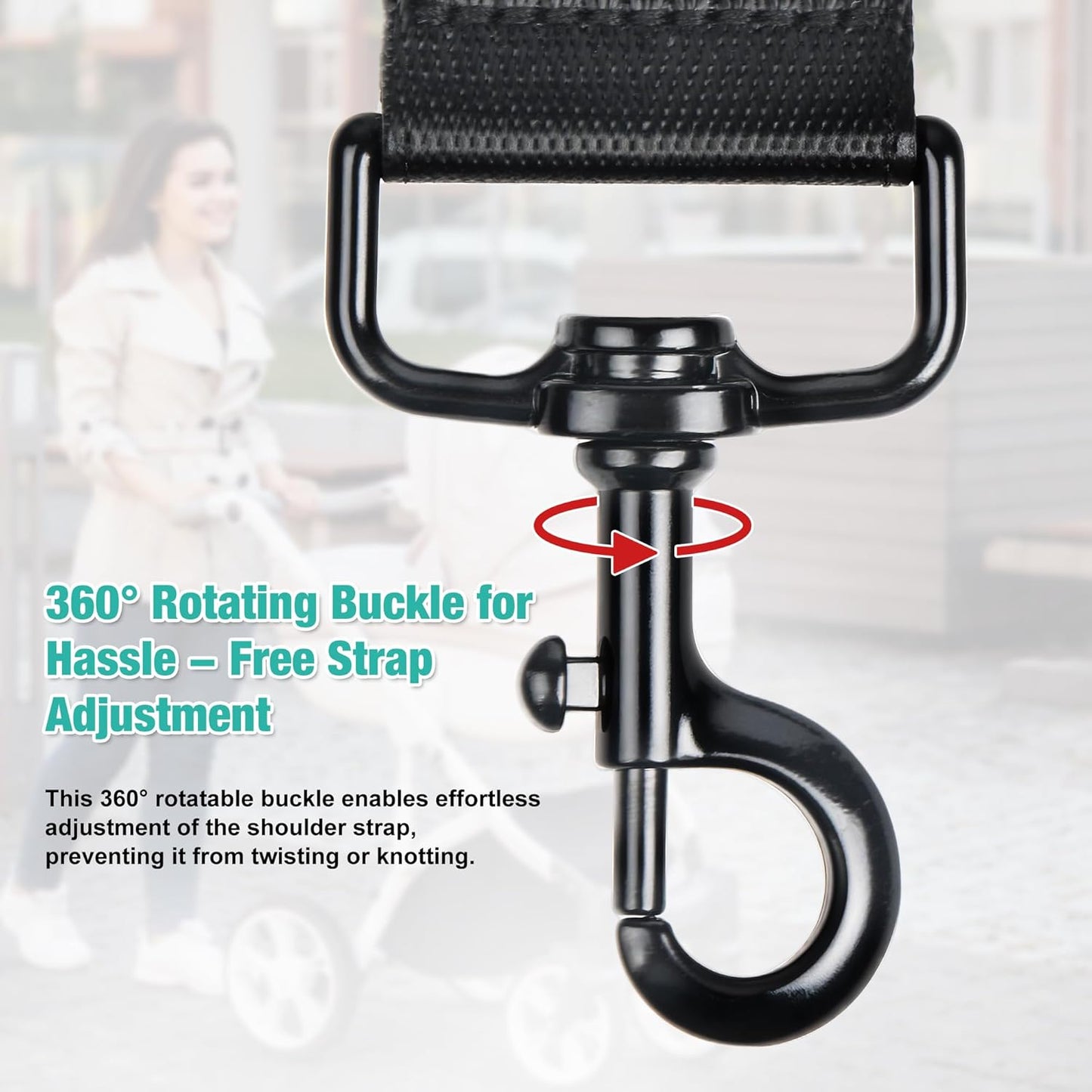 Adjustable Stroller Straps for Babyzen Yoyo yoyo2, Stroller Carry Strap for Gifts, Parents, Travel, Outdoor, Airplane Travel