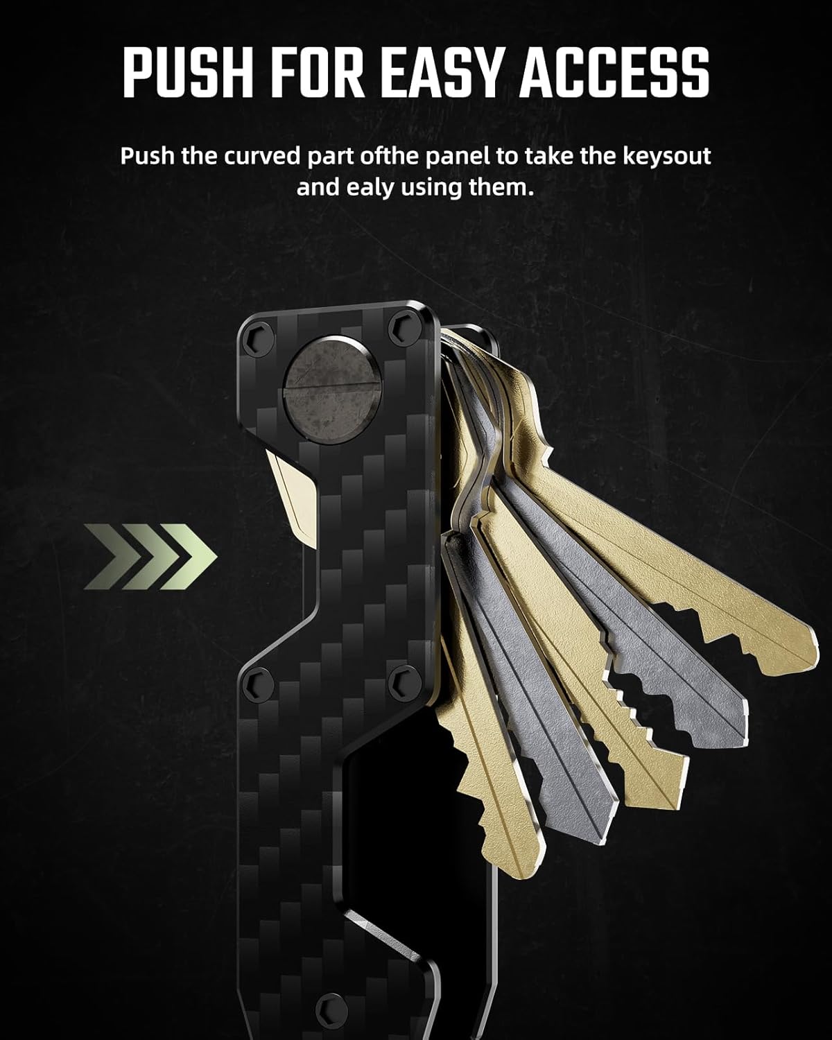 Key Organizer Compact Key Holder Metal Key Chain Minimalist key case key holder for keychain Secures 1-5 Keys