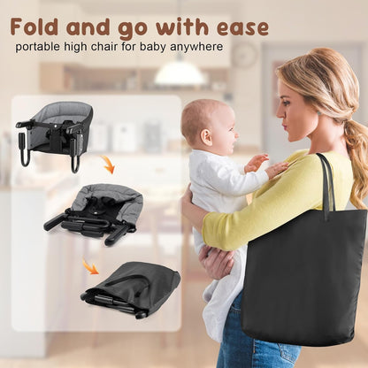 Hook On High Chair for Baby Toddlers (6-36 Months),Attach to Fast Table Chairs,Portable High Chair for Travel and Home,Restaurants,Foldable Storage Feeding Seat, Booster Seat for Kitchen Chair