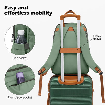 LONG VACATION 3 Piece Carry On Luggage 20 Inch Suitcase with Spinner Wheels, ABS+PC Hardshell Suitcase set with TSA Lock & YKK Zipper