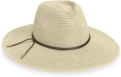 Wallaroo Hat Company Women’s Monetecito Fedora – UPF 50+ UV Protection, Wide Brim, Medium Size, Packable, Adjustable Sun Hat