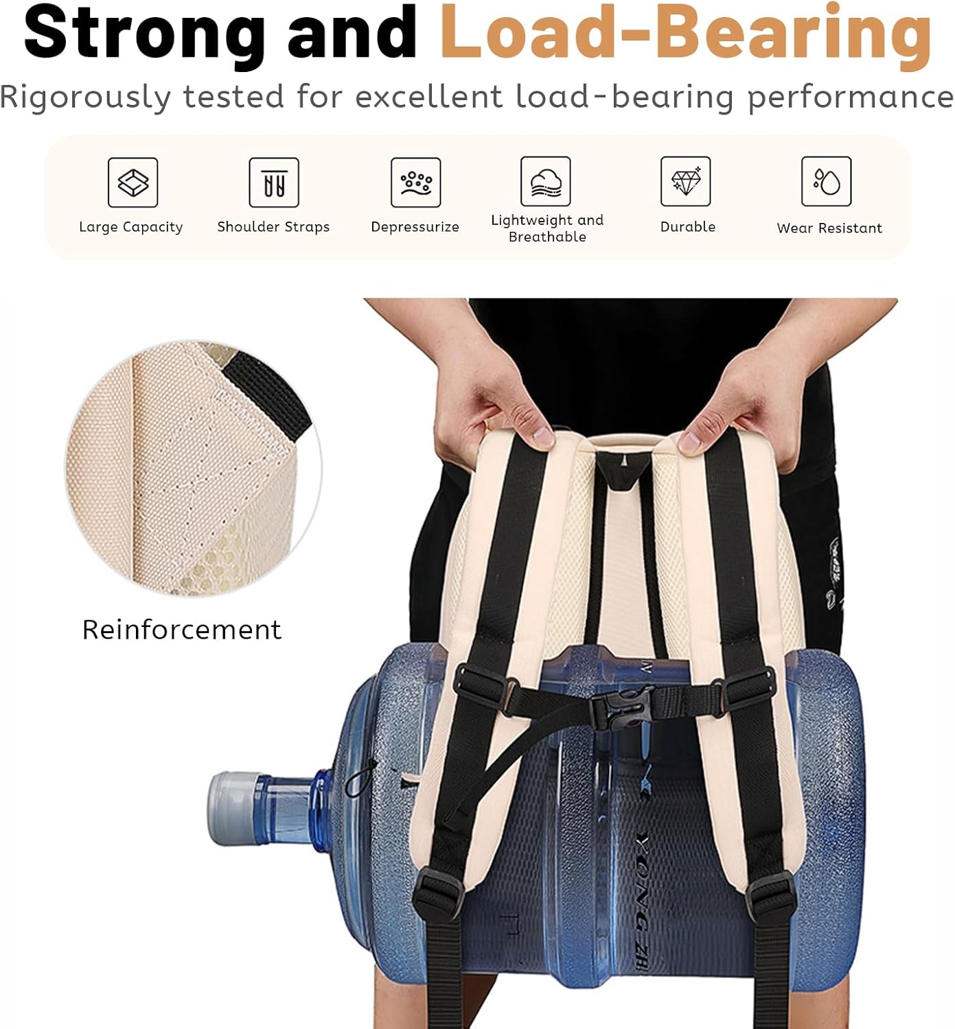 Lohol Multi-Pocket Backpack with 15.6 inch Laptop Compartment, Water Resistant Bookbag for School College and Travel (Purple)