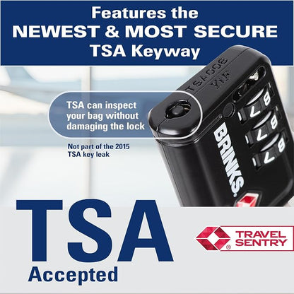 Brinks TSA Accepted Indicator Luggage Lock, 2.5 inch Long Shackle, New More - Image 3