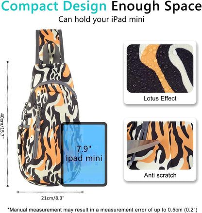 TITECOUGO Small Sling Bag, Lightweight Crossbody Backpack for Men Women, Shoulder Bag for Sports and Outdoor