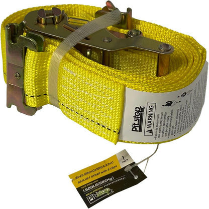 8 Pack Ratchet Strap 2" x 16' E Track Heavy-Duty Cargo Tie Downs 4400LBS
