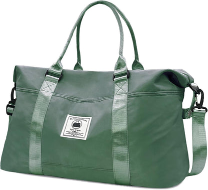 Travel Duffle Bag, Waterproof Sport Tote Gym Bag for Women Men, Overnight Weekender Carry On Bag with Wet Pocket