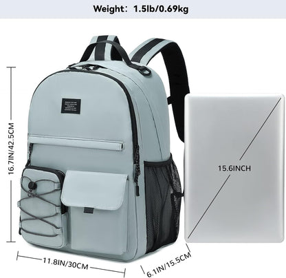 Lohol Fashion Backpack with Anti Theft Pocket, Water Resistant Travel Daypack for Teen Girls & Boys (Smoky Grey)