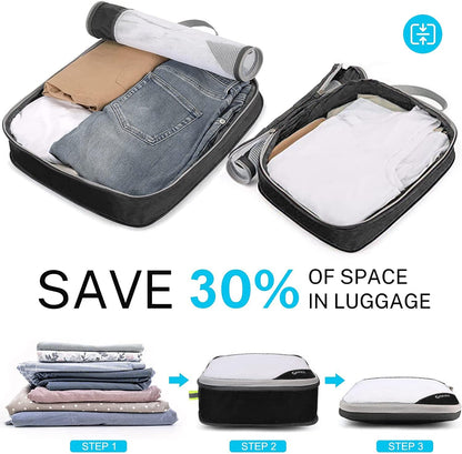 Compression Packing Cubes, Gonex Extensible Storage Mesh Bags Organizers