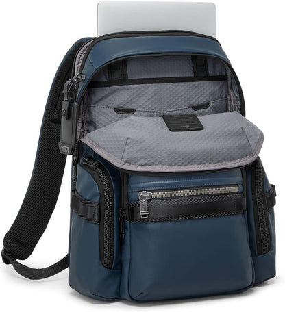 TUMI - Alpha Bravo Navigation Backpack - Everyday Travel Backpack - Fits Up to 15" Laptop - 16.0" X 14.0" X 7.3" - Navy Coated Canvas