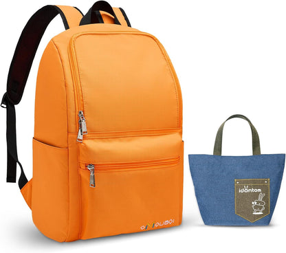 OMOUBOI Casual Daypacks Superbreak Backpack 14 inch Laptop Backpack for Women & Men Fits Tourism Business (Orange)