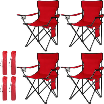 Damei century 4PCS Folding Camping Chairs-Lightweight, Installation-Free, Portable Chair for Beach, Lawn, Outdoor Sports
