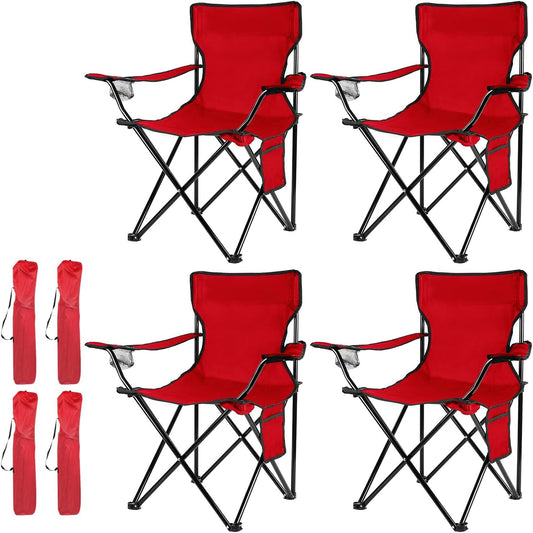 Damei century 4PCS Folding Camping Chairs-Lightweight, Installation-Free, Portable Chair for Beach, Lawn, Outdoor Sports