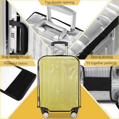 Suitcase Cover for 24" Luggage TSA Approved Clear PVC Thickened Protective Sleeve Cover for Wheeled Luggage Waterproof