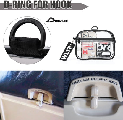 Rough Enough Clear Quart Size TSA Approved Toiletry Bag Small with Keychain for Travel Size Toiletries