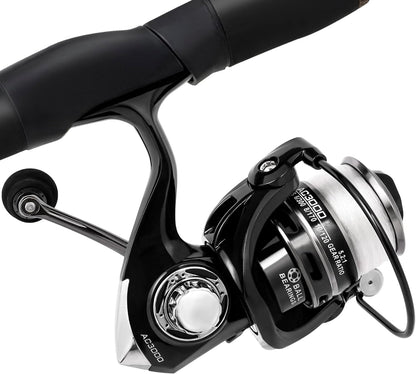 2-Piece Fishing Rod and Spinning Reel Combos with Lures Set Fishing Bag Portable Fishing Rod Kit for Saltwater Freshwater Travel Fishermen Gift