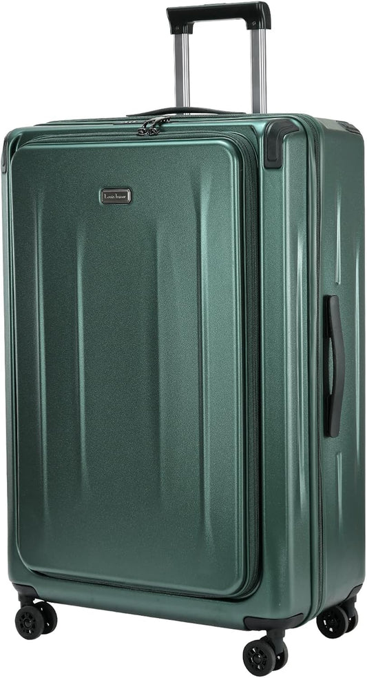 Premium Carry On Luggage, 29 Inch Top Opening Aluminum Frame Airline Approved ABS+PC Hard Shell Suitcases with Silent Wheels, TSA Lock, Front Pocket & Wet-dry Separated Six-piece set