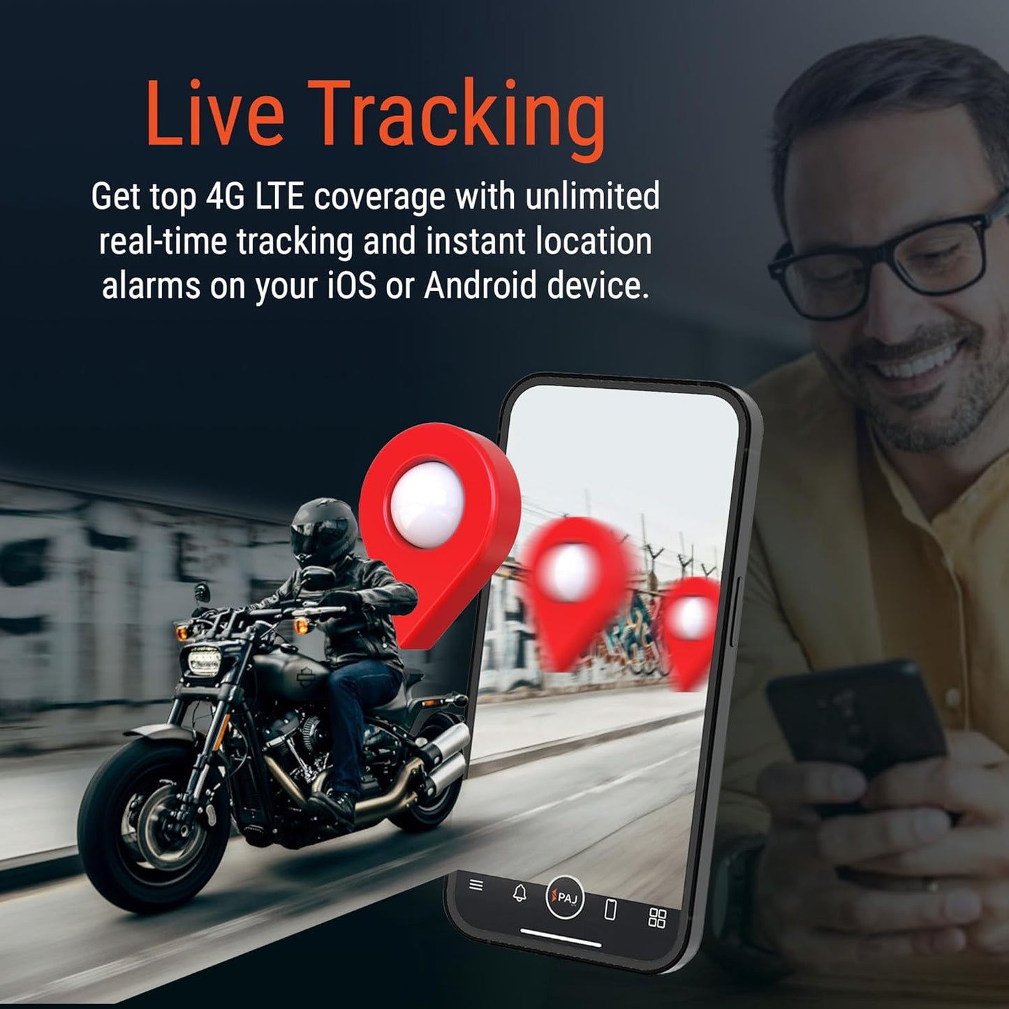 PAJ GPS Vehicle Finder 4G 2.0 - Real-Time GPS Tracker Device for Car, Motorcycles, Trucks, Bike - Direct Connection to Vehicle Battery (9-75V) - Tracking Devices with Alerts - Subscription Required