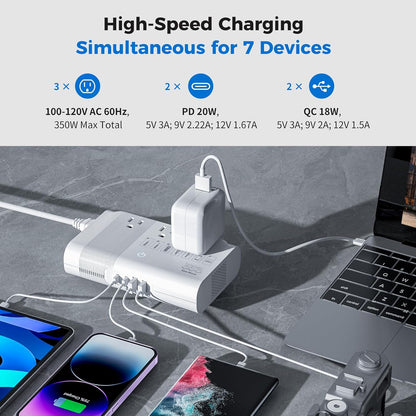[Game-Changer] DOACE 500W Max 220V to 110V Converter, 50Hz to 60Hz Voltage Converter for European Travel, 100% Pure Sine Wave Power Converter US to Europe for CPAP Hair Straightener Laptop Cell Phone
