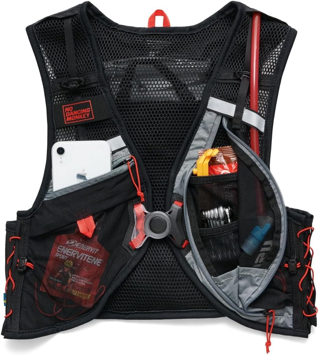 USWE Rush 8L Bike Hydration Vest, Adjustable Chest Straps Running Hydration Vest, 2.0L Hydration Bladder, Mountain Biking, Gravel & Cycling with Reflective Details, Men & Women