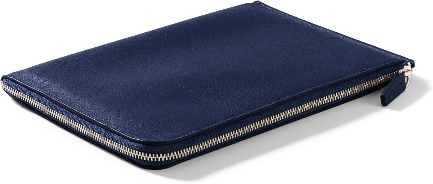 Leatherology Navy Blue Slim Zip Travel Wallet - Compact and lightweight, Versatile storage, Zip closure