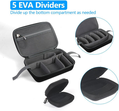 JSVER Hard Carrying Case for GoPro Hero13/12/11/10/9/8/7, AKASO EK7000 / Brave 4 4K / Brave 7 LE/Brave 8 / V50X and Insta360 (Set of 2)