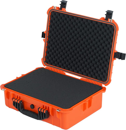 MEIJIA Portable Waterproof Protective Case,Hard Camera Case,Customized Fit Foam Inserted, Elegant Black,Fit for Camera, Equipments, Lens,Drones(Black)