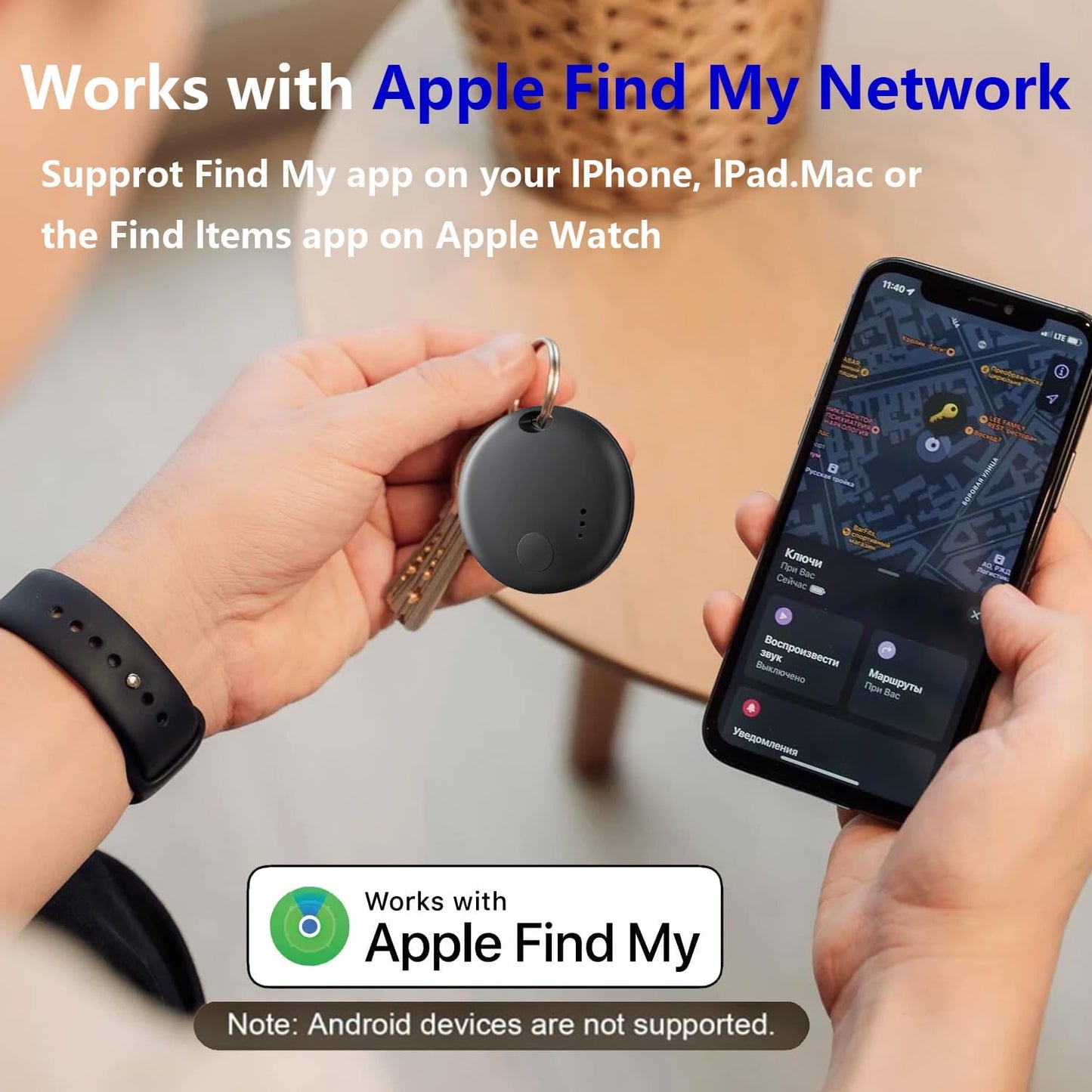 Air Tracker Tag-4 Pack,Smart Bluetooth Tracker,Smart Tag Item Finders Works with Apple Find My (iOS only) App,Air Tracker Tracking Device,Keys Finder and Item Locator for Bags,Luggage,Pets