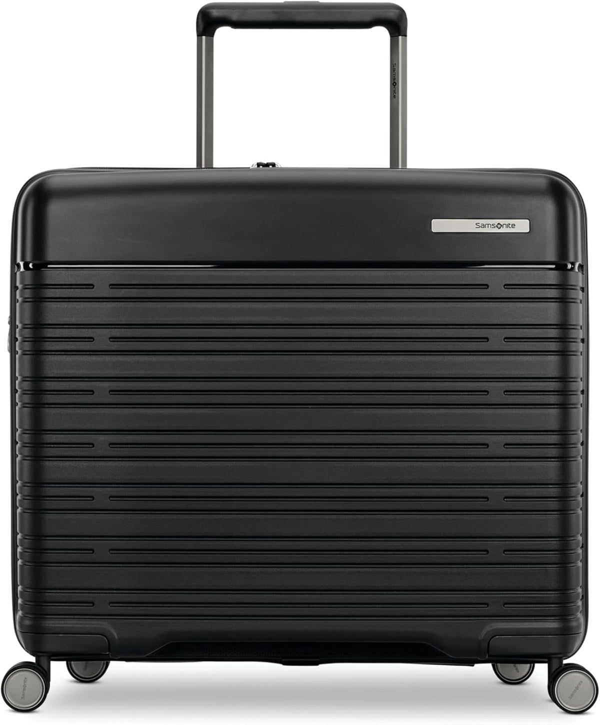 Samsonite Elevation Plus - Medium Hardside Luggage - Scratch Resistant Polypropylene Shell, RightHeight™ Adjustable Handle, Integrated AirTag Holder, TSA Lock, WetPak™ Compartment - Triple Black