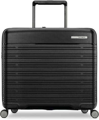 Samsonite Elevation Plus - Medium Hardside Luggage - Scratch Resistant Polypropylene Shell, RightHeight™ Adjustable Handle, Integrated AirTag Holder, TSA Lock, WetPak™ Compartment - Triple Black