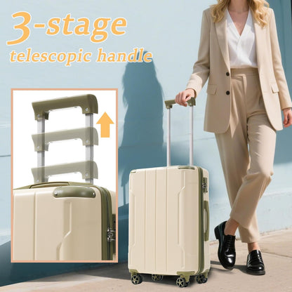 Merax 28 Inch Expandable Checked Luggage, Hardshell ABS Large Suitcase with Spinner Wheels, TSA Lock, Lightweight Travel Suitcase for Long Trips and Vacations