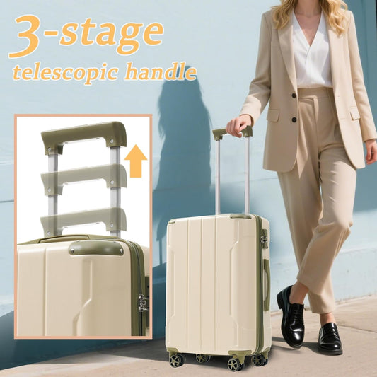 Merax 28 Inch Expandable Checked Luggage, Hardshell ABS Large Suitcase with Spinner Wheels, TSA Lock, Lightweight Travel Suitcase for Long Trips and Vacations