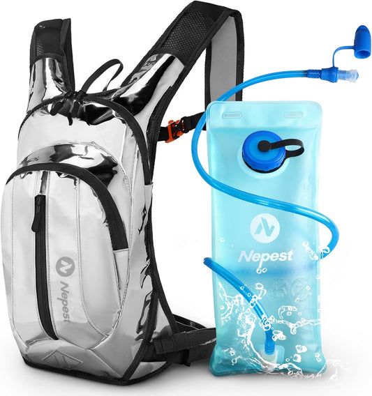 Nepest Hydration Pack Backpack for Women & Men, Lightweight Water Backpack with 2L Water Bladder for Hiking Cycling Running Biking