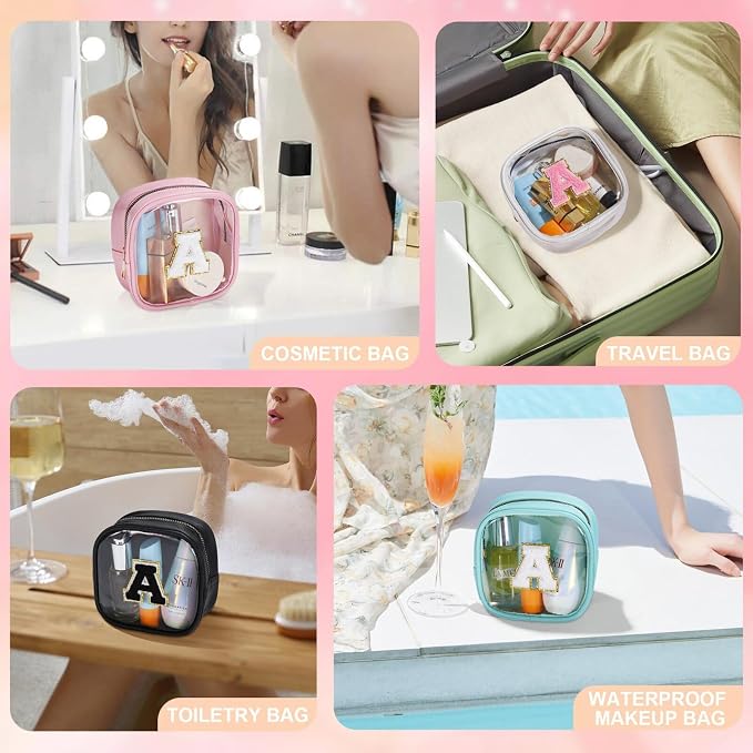 YOOLIFE Small Cosmetic Bag for Purse Mini Makeup Bag for Teacher Cute Clear - Image 5